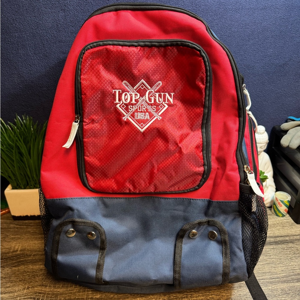 Top Gun Sports Red and Blue Men's Backpack